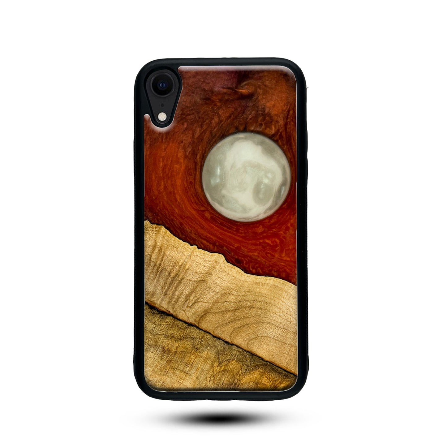 Blood Moon, Real Wood and Epoxy phone case