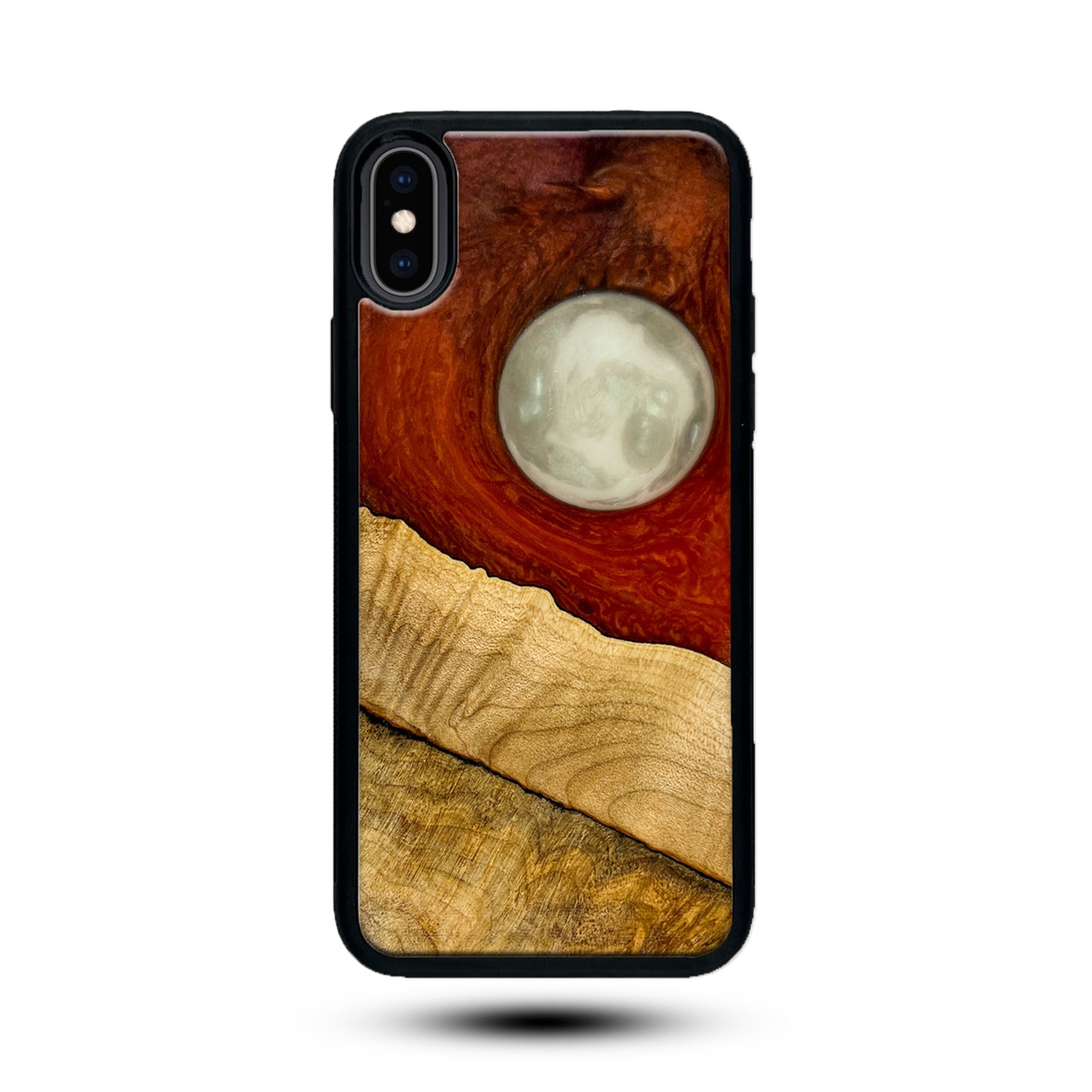 Blood Moon, Real Wood and Epoxy phone case