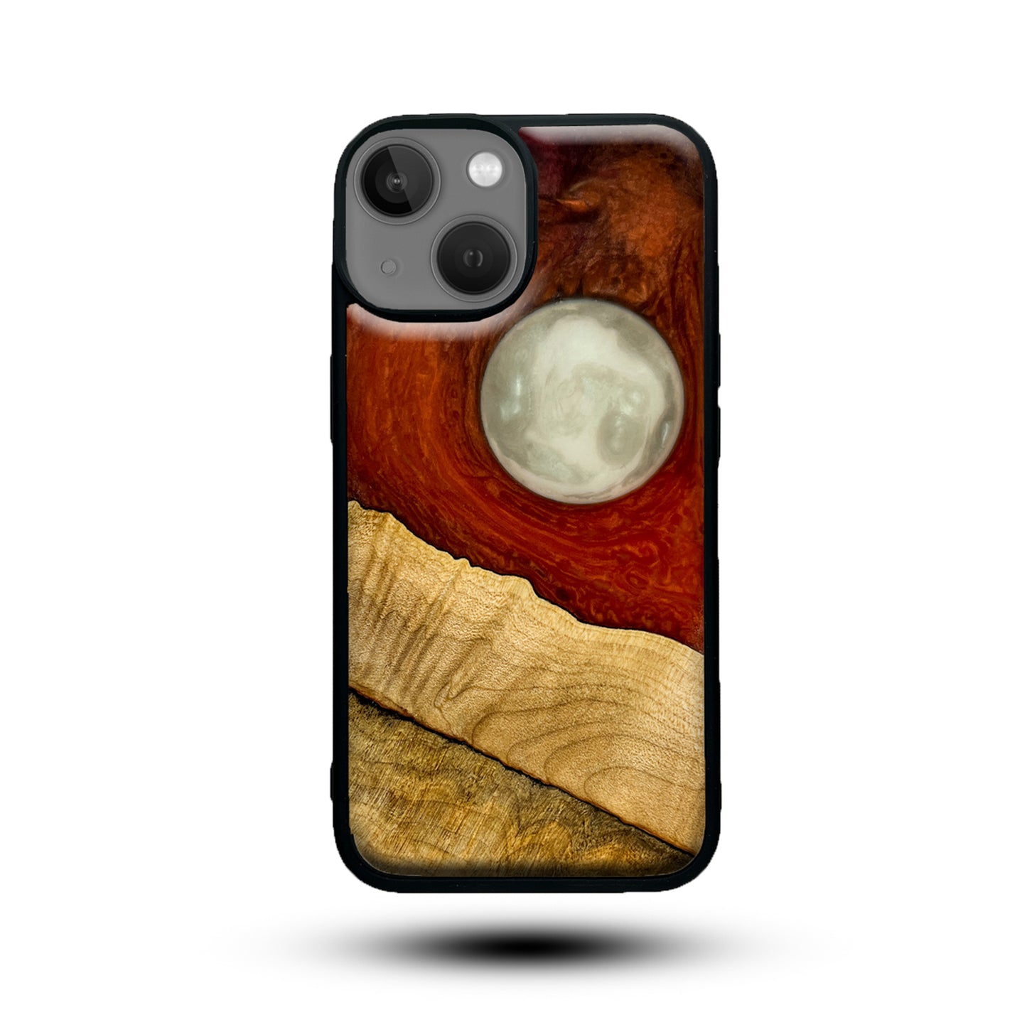 Blood Moon, Real Wood and Epoxy phone case