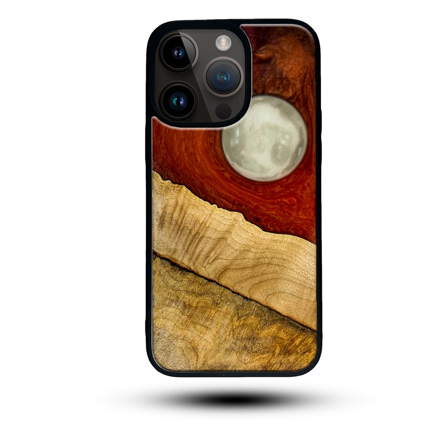 Blood Moon, Real Wood and Epoxy phone case