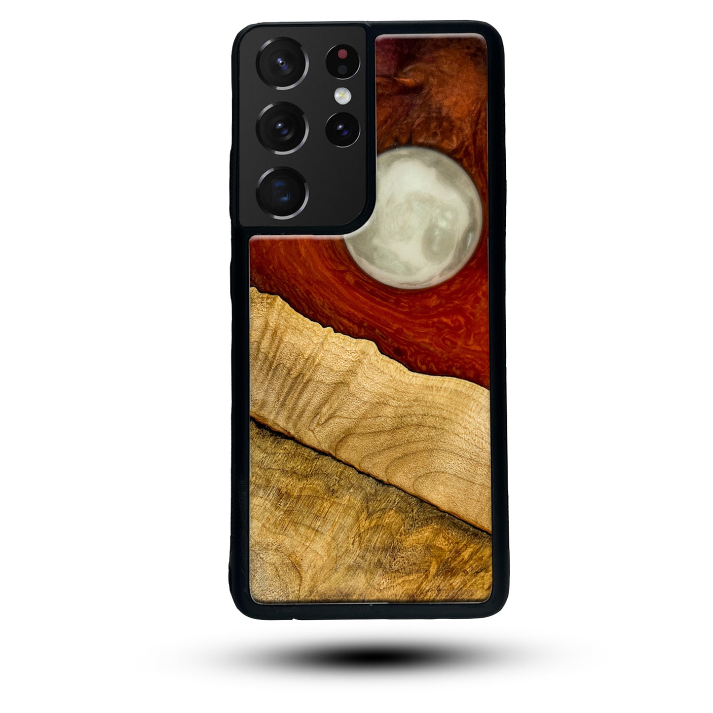 Blood Moon, Real Wood and Epoxy phone case