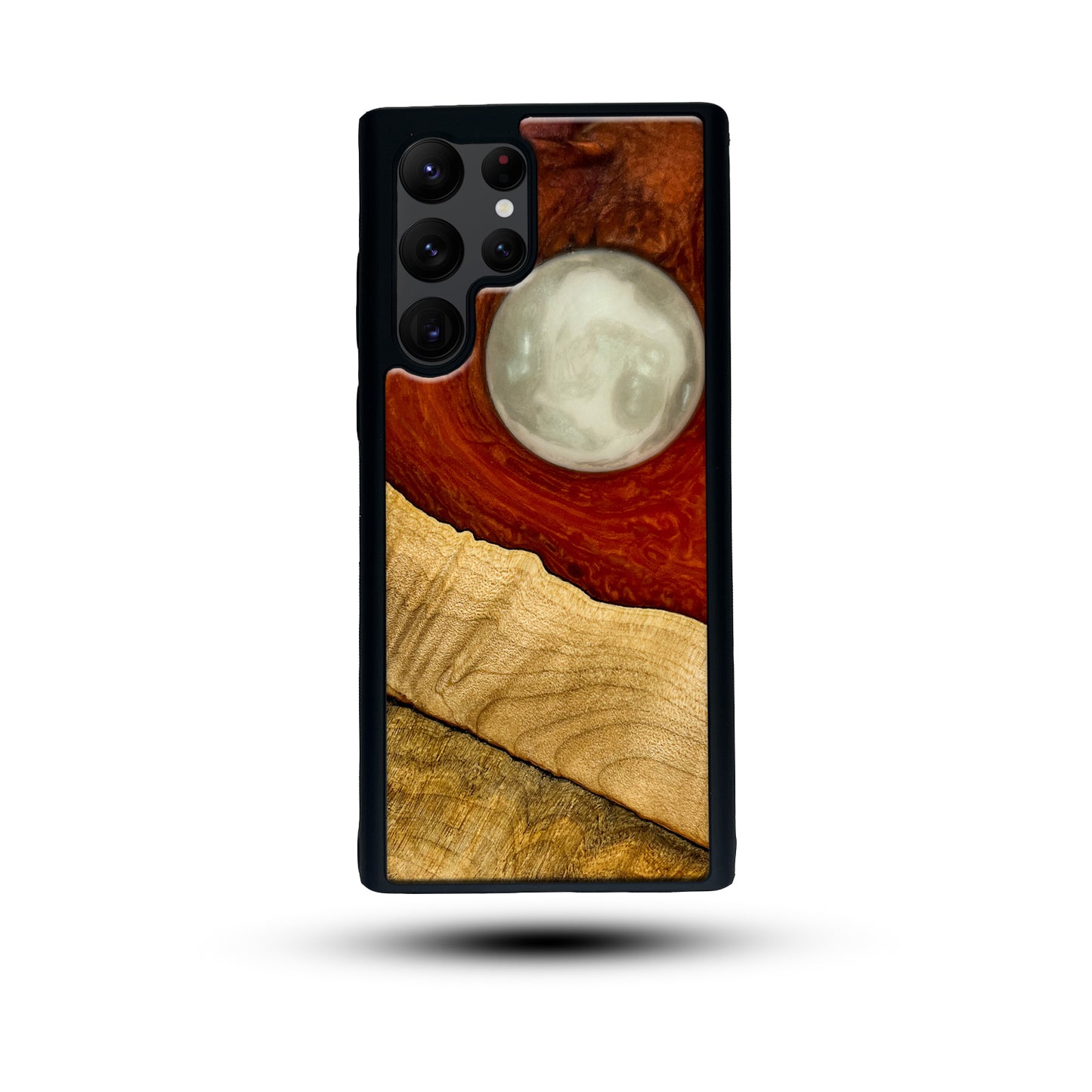 Blood Moon, Real Wood and Epoxy phone case