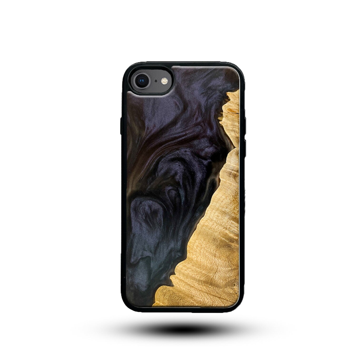 Real Wood and Epoxy phone case, "Khan" Wood and Resin Phone case, Best iPhone, Galaxy and Pixel case