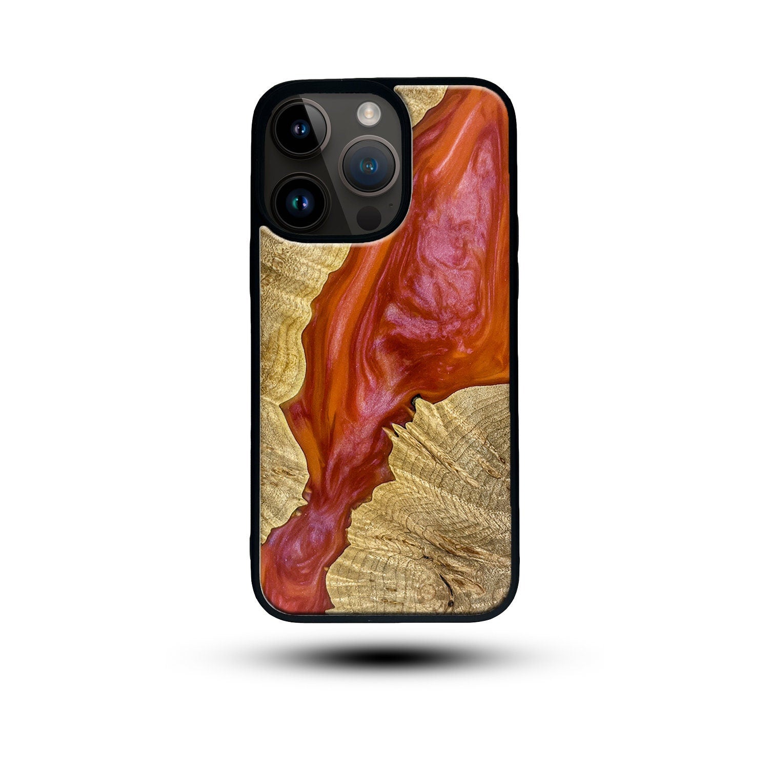 Real Wood and Epoxy phone case,"Vivian" Wood and Resin Phone case, Best iPhone, Galaxy and Pixel case